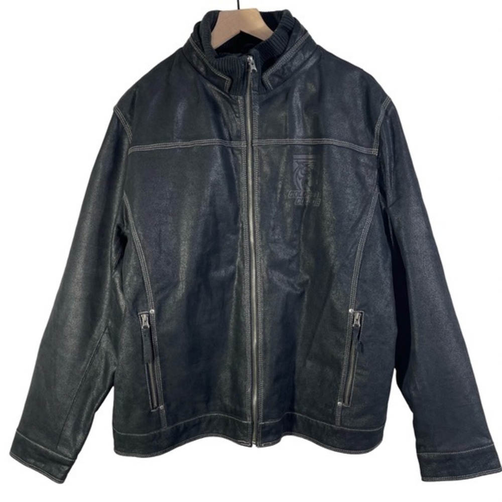 Stormtech COLORADO College Men's Leather Jacket Black Classic Size XL